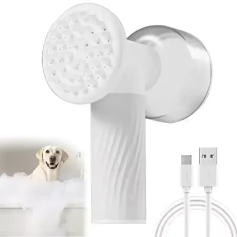 Vendita calda Arrivo Automatico Schiuma Elettrica Bagno per Animali Domestici Macchina per Bolle Palmare Gatto Dispenser di Shampoo per Cani Spazzola per Massaggio Bagno per Animali Domestici