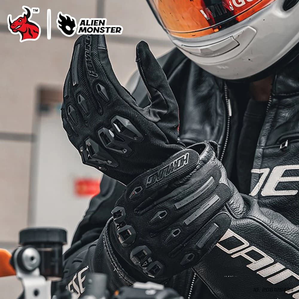 Guanti da moto fuoristrada Certificati CE per la sicurezza Protezione con armatura in rete traspirante per bici da cross e motocross