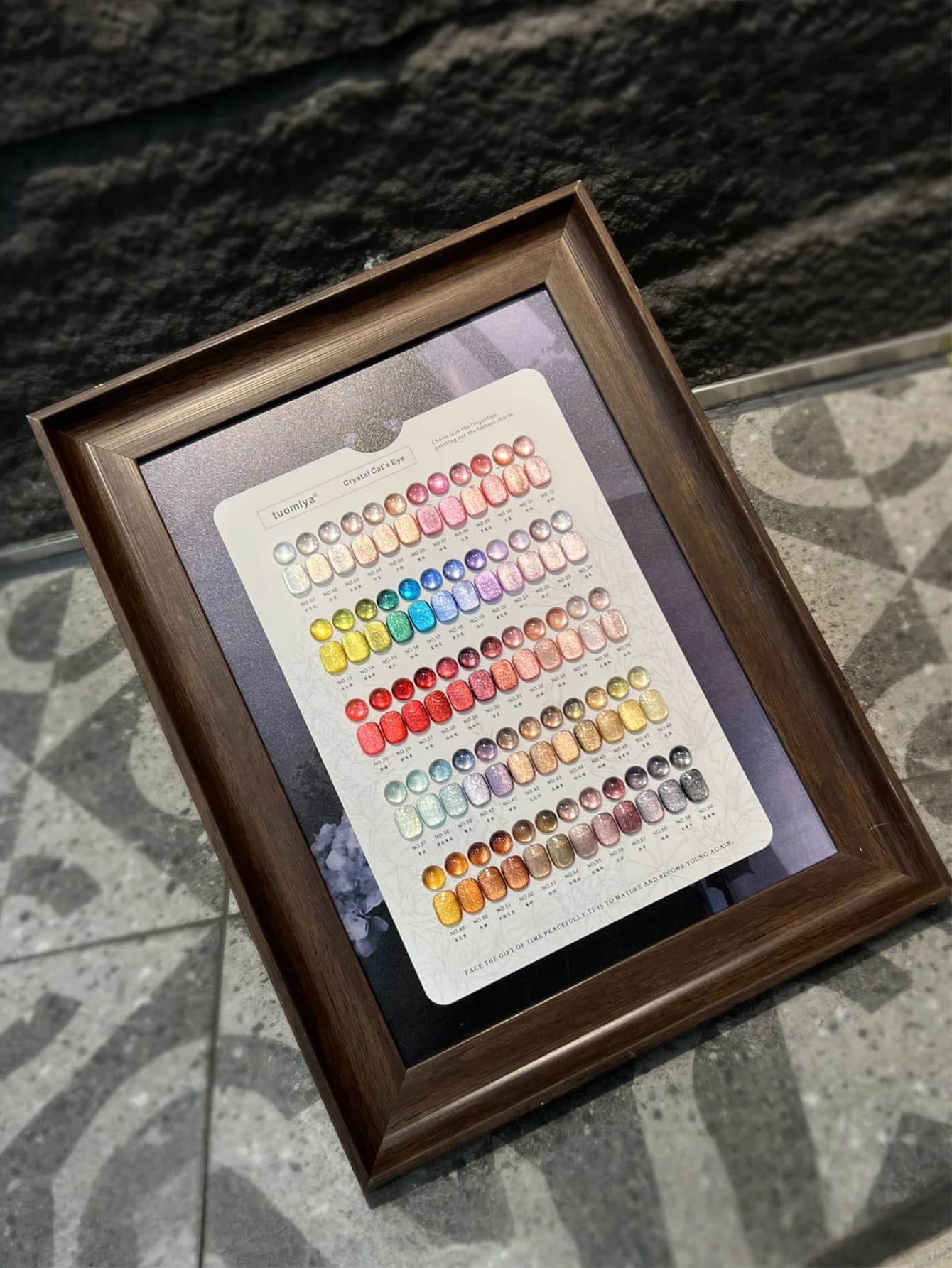 Set of nail polishes 60 colors 15 ml, Soak Off UV gel enamel with colored paper, nail art for summer blue purple green Gl