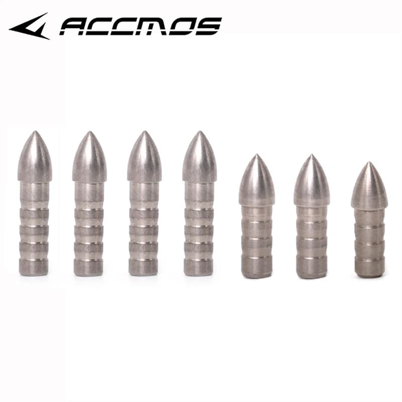 12pcs 75/80/100 inserto di grano Target punte di testa di freccia punte di freccia in acciaio inossidabile per ID 6.2mm freccia albero freccia accessorio