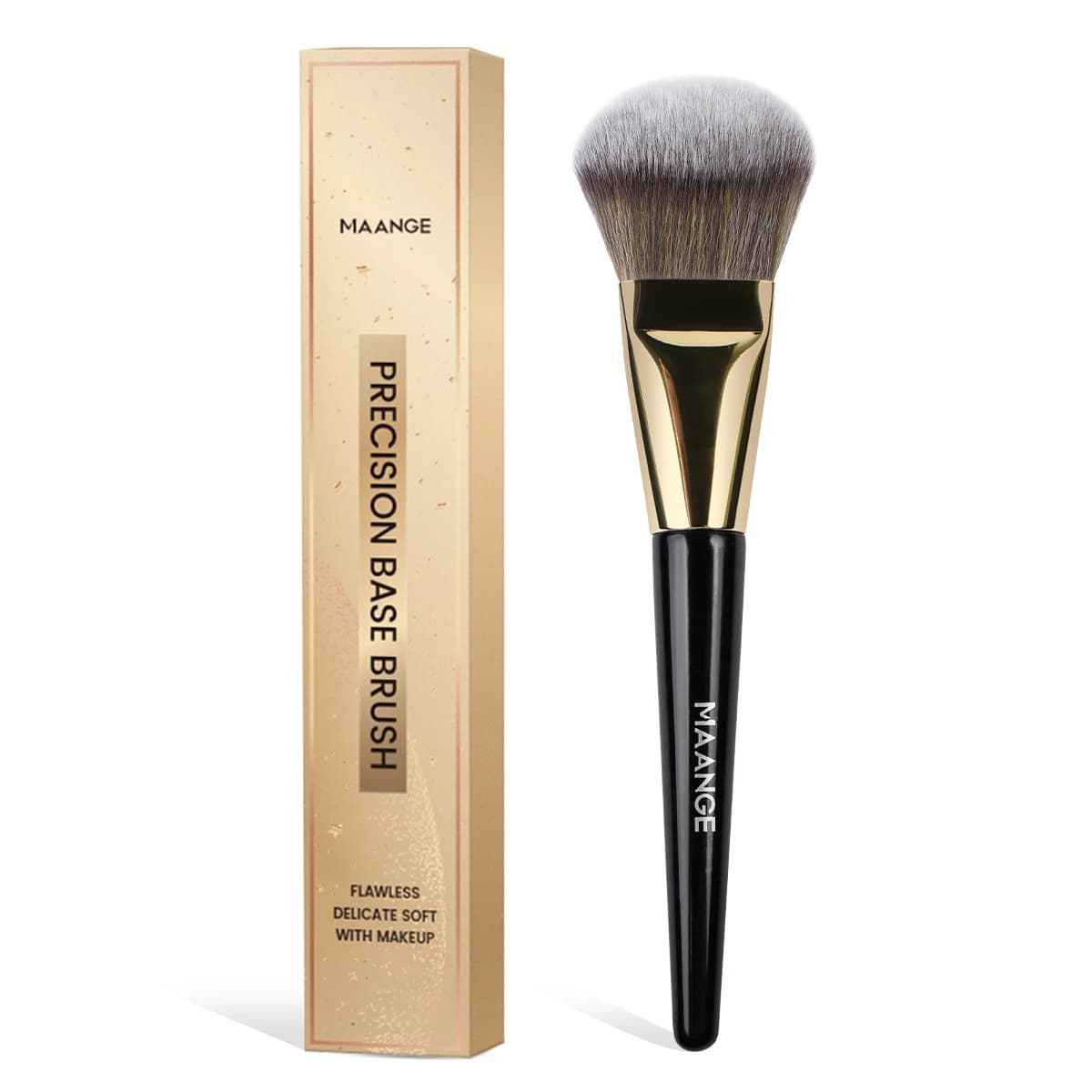 MAANGE 1PCS Pennelli per trucco per fondotinta angolati per pennello per trucco base Lucidatura in polvere Miscelazione Strumenti di bellezza cosmetici per il viso morbido