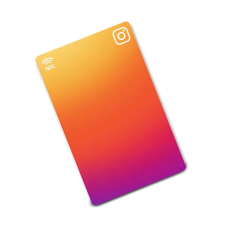 Schede di stampa NFC per collegamento Qucik ai social media Instagram Facebook Google Recensioni Scheda Scheda NFC pop-up