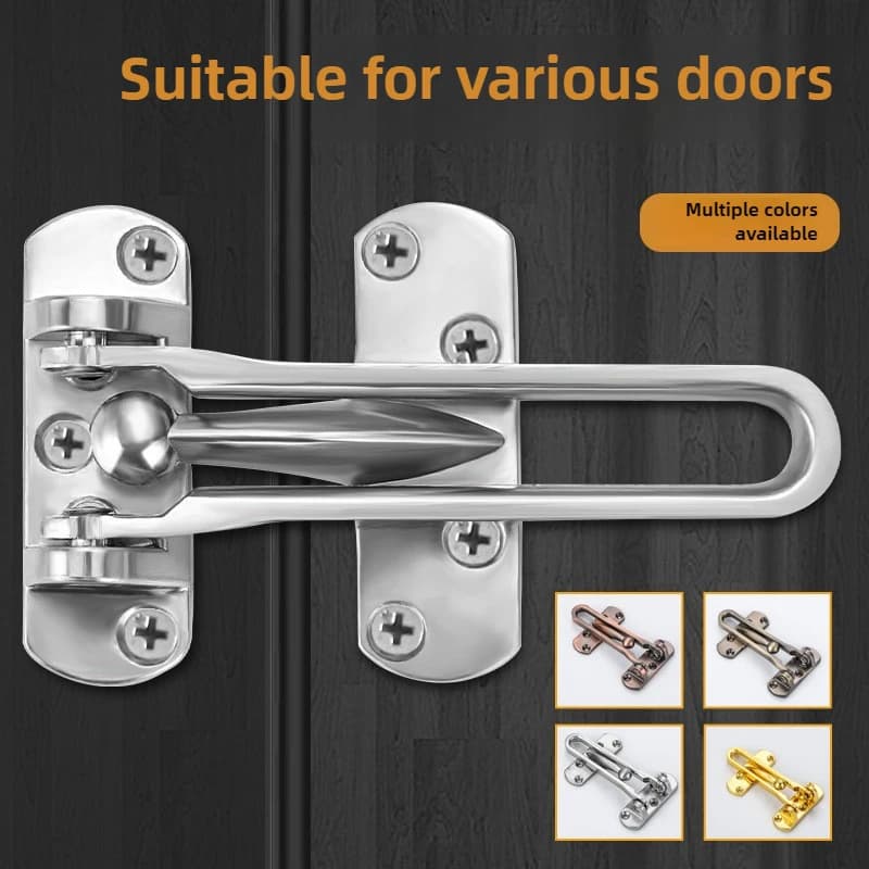 Front Door Security Safety Home Hasp Lock Strong Durable Home Chain Lock Guard Catch Door Fastens Lock for Secutity Tools Metal