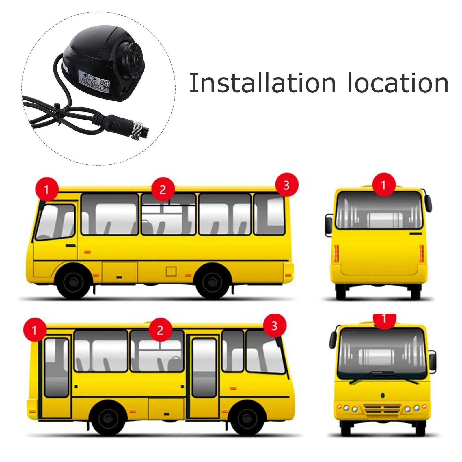 Telecamera di Controllo Laterale per Veicoli, Materiale Premium, Webcam per Auto con Trasmissione in Tempo Reale, Controllo per Camion