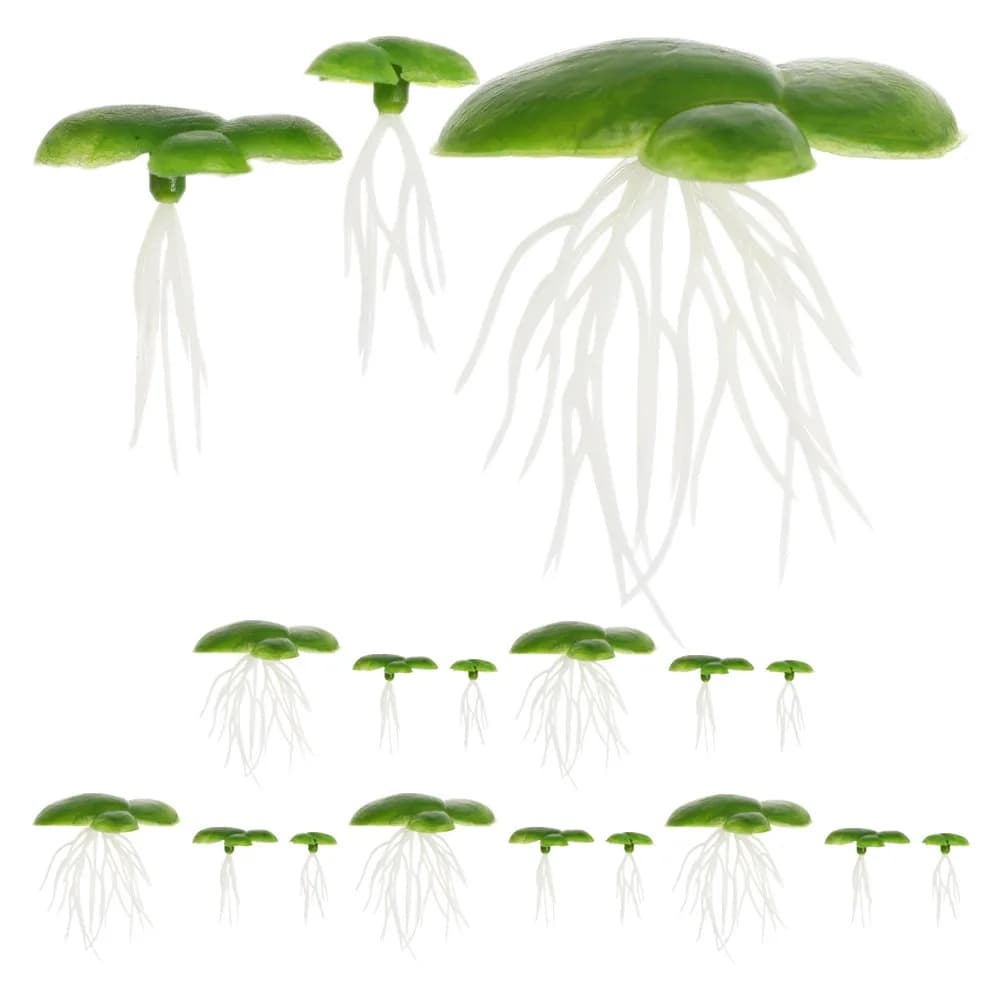 6Pack Mini Fake Artificial Floating Duckweed Plants Aquarium Fish Tank Decor Roots Pond Simulation Fish Plants
