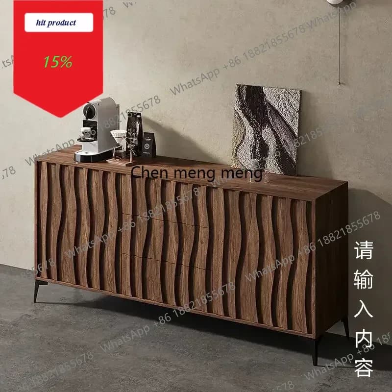Credenza M45 per Soggiorno, Mobile Buffet con Gambe in Legno Massello, Armadio da Cucina con 2 Ante e 3 Ripiani