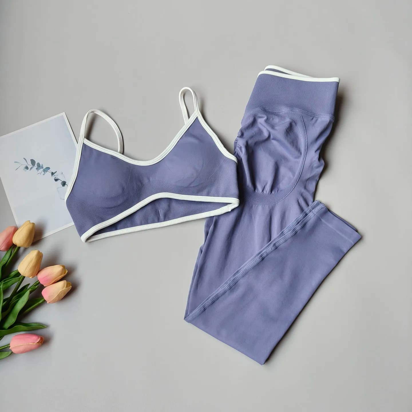 Women's Seamless Fitness Set Jumpsuit Yoga Set Sports Clothing Training Mid-life leggings Sports bra Gymwear Fitness suit