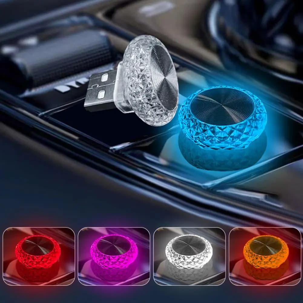 Luci ambientali USB per auto Mini lampade per atmosfera a LED portatili luci Decorative per interni per auto e Computer, illuminazione ambientale