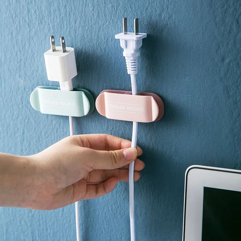 Punch-Free Cable Clips Universal Wire Plug Organizer Cord Fixing Holder Hook, Home Storage, Rack, Saving Space