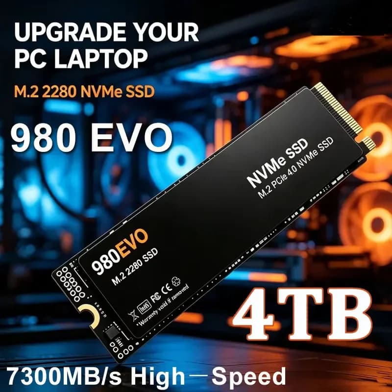 980EVO M.2 SSD NVMe PCIe4.0 & SATA High Speed 7300MB/s Internal Solid State Drive For Ultrabooks Mini PC Tablet Computers