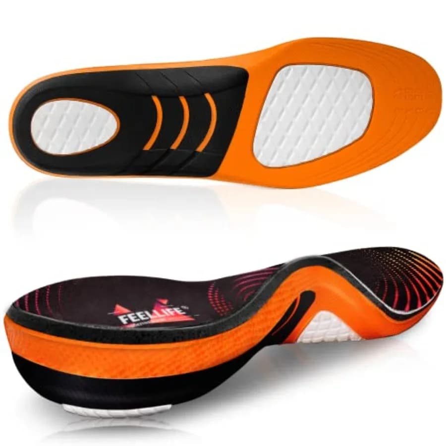 Solette per Scarpe per Alleviare la Fascite Plantare [1 Paio], Solette con Supporto per Arco Plantare, Inserti in Gel per Scarpe da Corsa e Sportive, Inserti Ortopedici per A