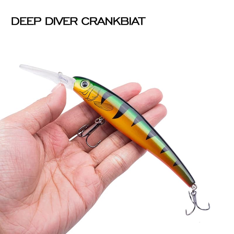 Agoie 162mm/22g Crankbait Jerkbait Pesca Esche Artificiali Minnow Lure Topwater Wake Baits Duro Immersioni Profonde Pesca Bass Tackle