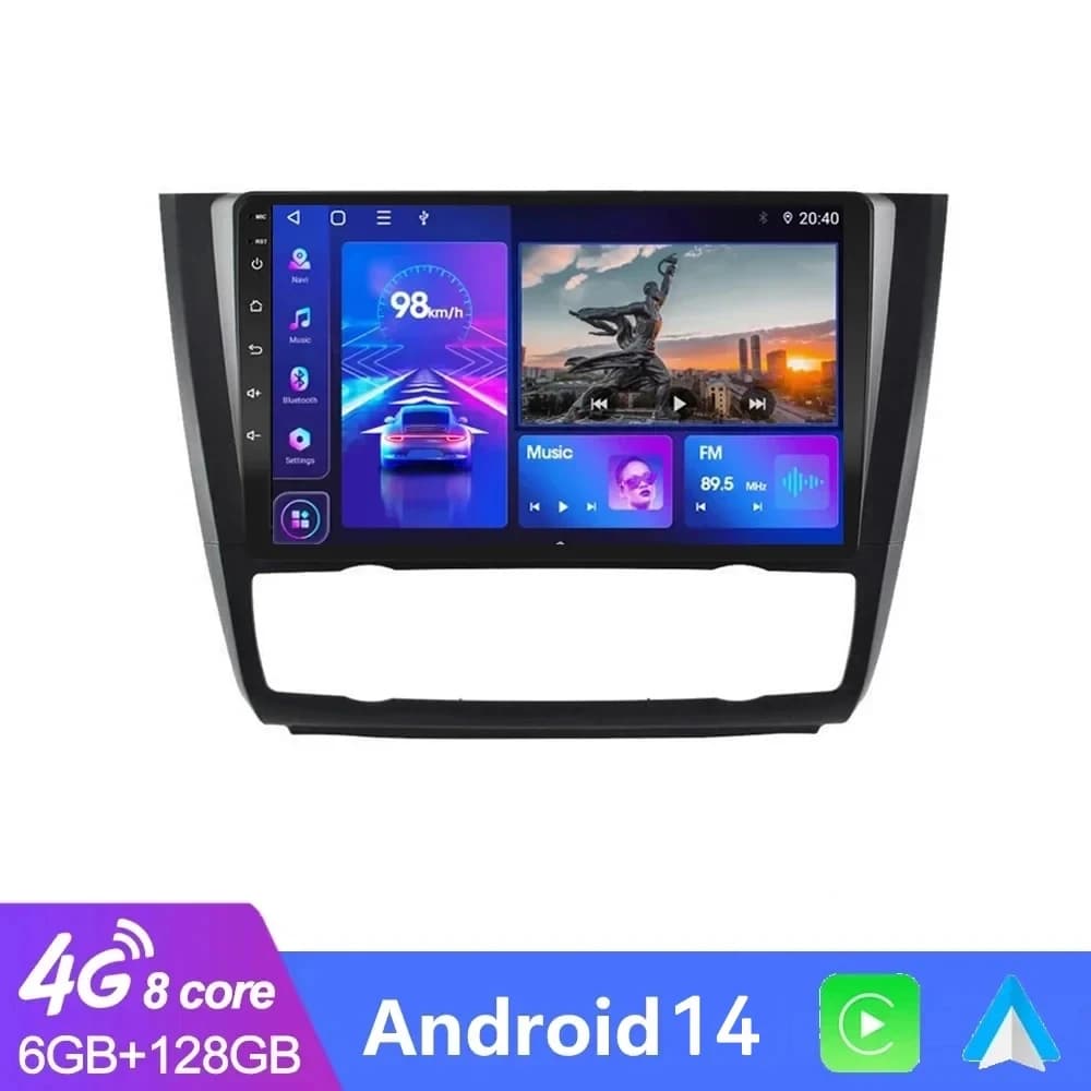 2Din Android 14 radio Per BMW Serie 1 E88 E82 E81 E87 2004 - 2012 Autoradio Lettore Video Multimediale di Navigazione GPS Carplay Auto