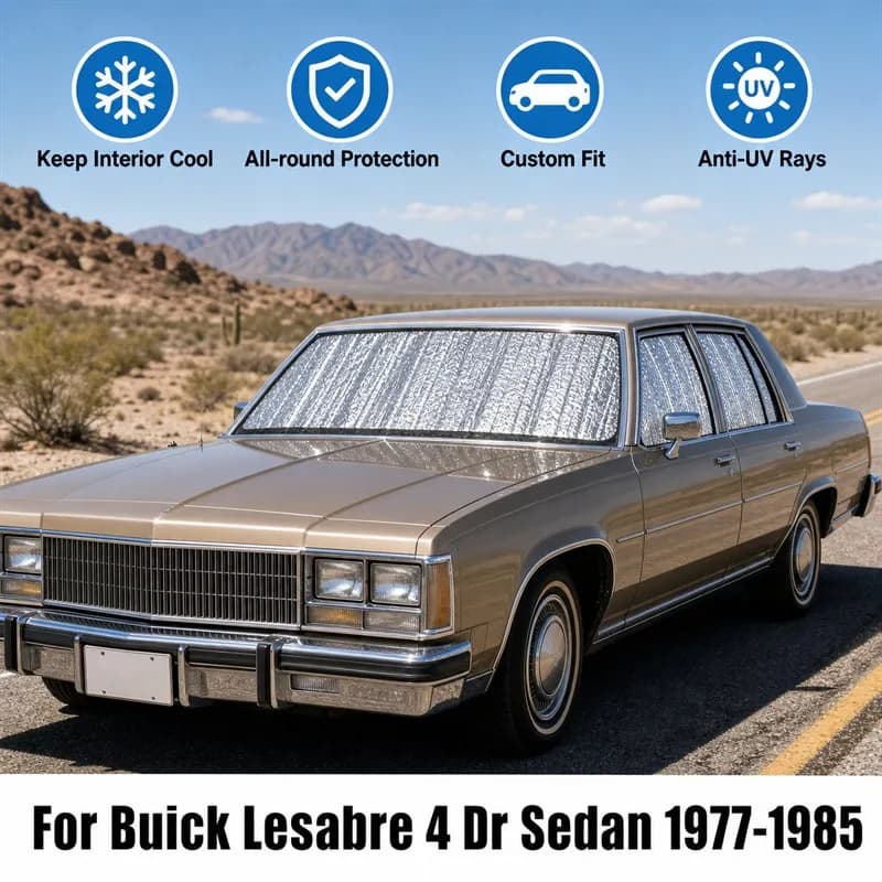 For Buick Lesabre 4 Dr Sedan 1977-1985 Full Set Car Window Sunshades UV Block Privacy Heat Insulated Foldable Car Curtain