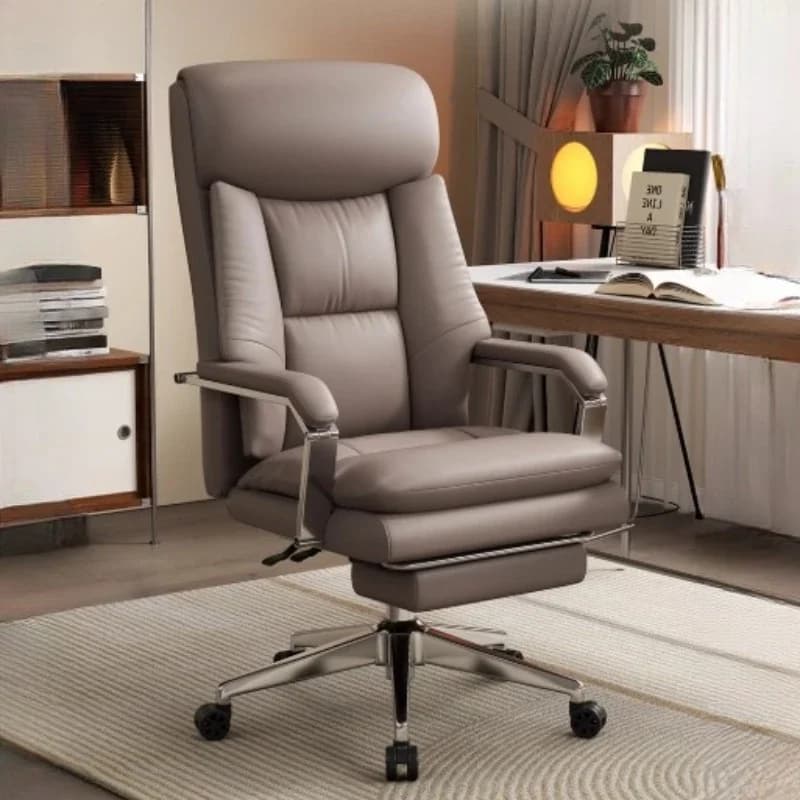 Sedia da Ufficio Relax con Design a Zampa di Gatto, Sedia Girevole per Computer, Sedia da Gaming, Sedia Direzionale Girevole e Oscillante, Arredamento per Ufficio Domestico