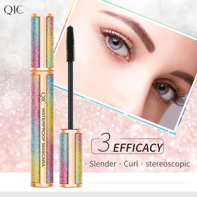 Mascara 4D Starry Nord Americano, Impermeabile, Resistente al Sudore, Senza Sbavature, Allungante, Volumizzante e Incurvante per Ciglia Folte e Voluminose