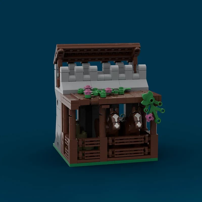 Set di Costruzioni MOC da 149 Pezzi, Modello di Castello, Blocchi Architettonici, Regalo di Natale Educativo, Mattoncini Creativi Fai-da-Te per Bambini