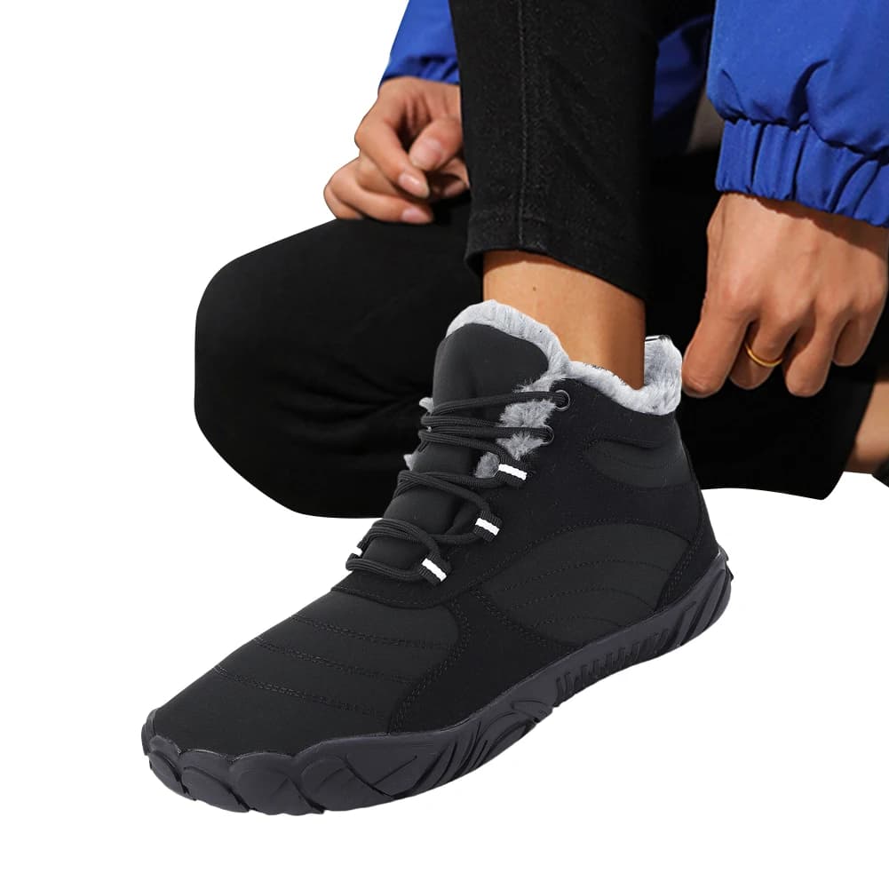 Scarpe Invernali Barefoot Antiscivolo Calde Impermeabili con Fodera in Pelliccia per Escursionismo Donna Uomo