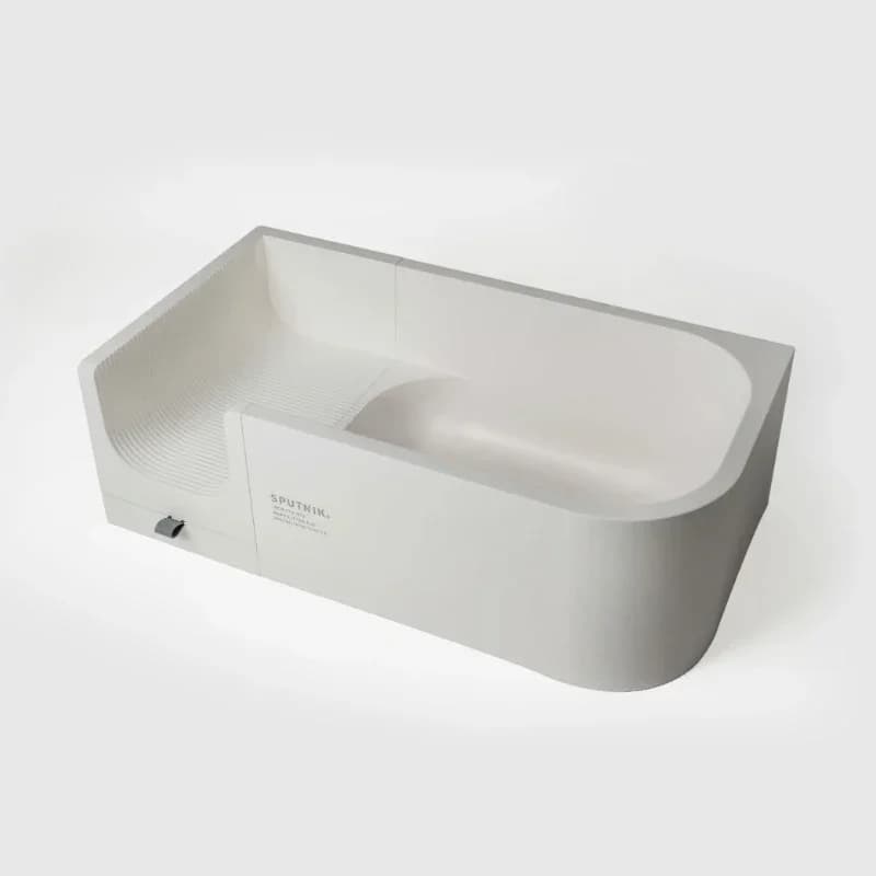 Lettiera Aperta Super Grande Anti-Schizzi Rimovibile, Toilette per Gatti Autopulente, Vassoio per Lettiera