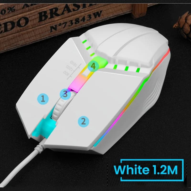 [Mouse da gioco] Mouse cablato USB da gioco E-Sports | Mouse cablato USB retroilluminato luminoso a LED per computer da ufficio portatile PC desktop