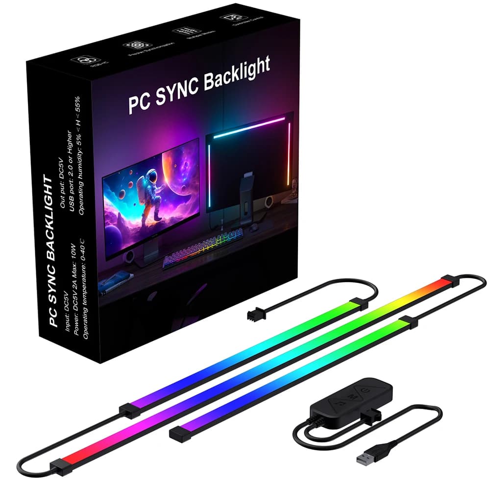 Smart Ambient TV Lighting Display Synchronization LED Strip RGB Dream Color Computer Retro Illumination Ramadan Decor Lamp Color DIY Party Game PC