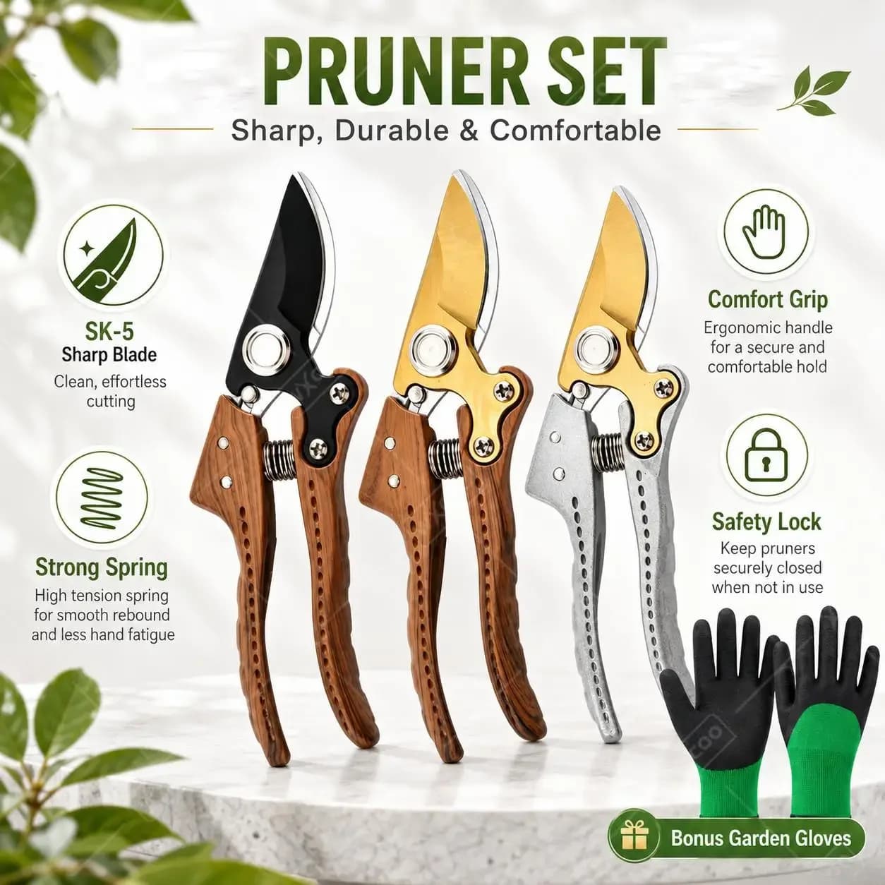 Multifunctional Garden Pruning Shears Pruning Scissors for Gardening Labor-saving Pruner Garden Plants Bonsai Tools Scissors