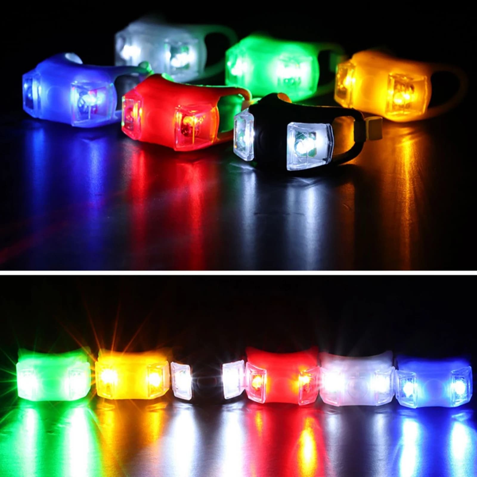 Bicycle Frog Taillight LED Silicone Bike Front Rear Light Night Flash Light Safety Warninglight Cycling Riding Bike Accessories