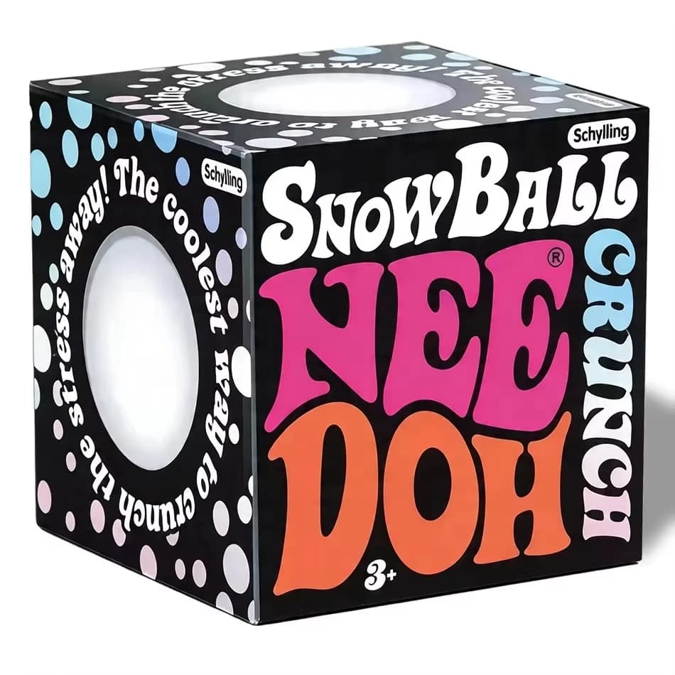 Schylling Snow Ball Crunch 2026 Nuovo Stile Giocattolo Antistress Morbido Bianco Needoh Palla Antistress Divertente per Bambini e Adulti