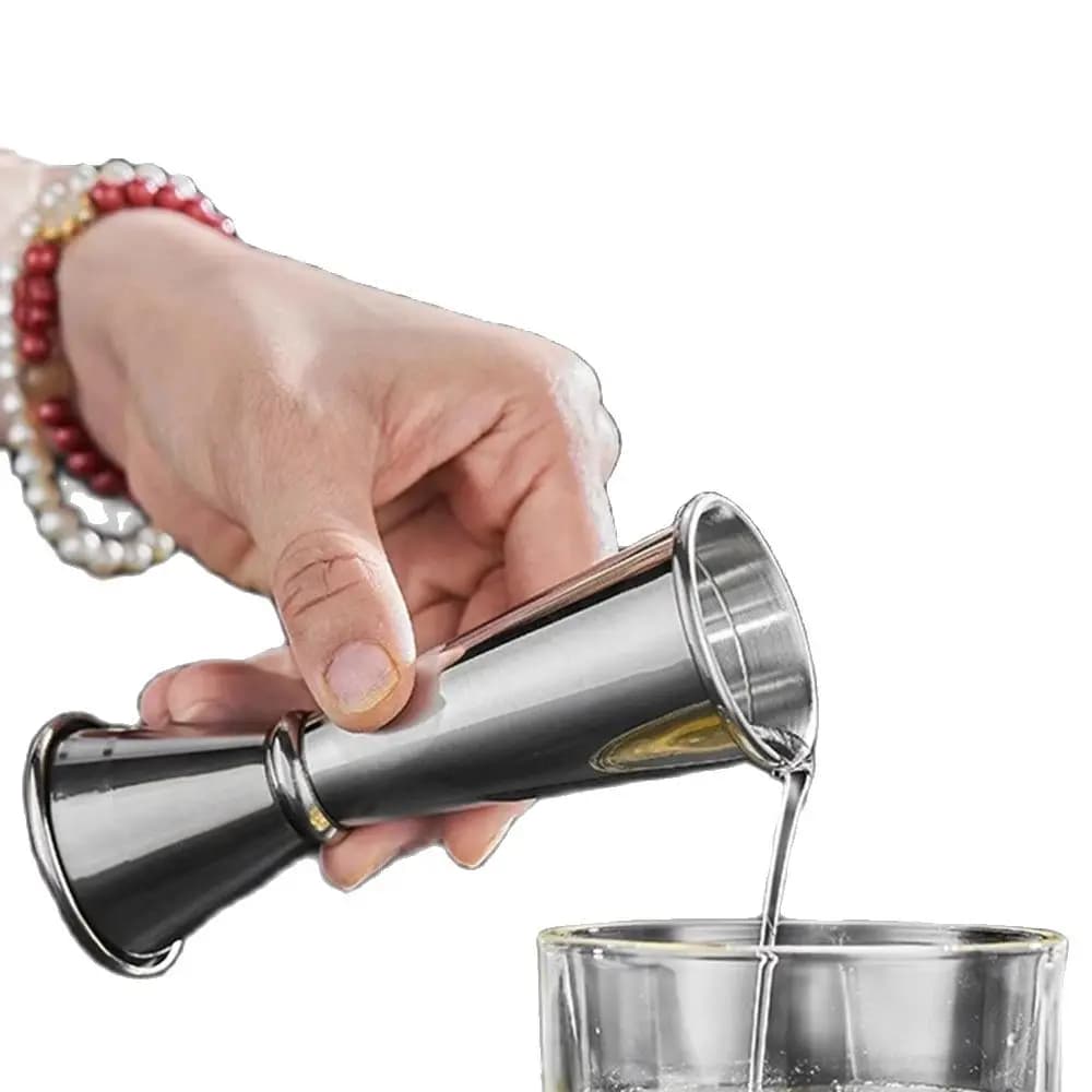 Nuovo Dosatore Doppio in Acciaio Inossidabile per Cocktail, Shaker, Misurino per Liquori, Jigger, Utensili da Cucina e Bar, Strumenti da Barman