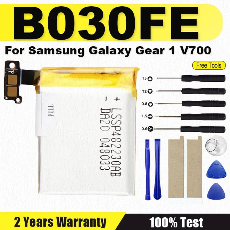Nuova batteria per orologio intelligente B030FE SM-V700 per Samsung Galaxy Gear 1 Gear1 V700 Smart Watch classico 315mAh + strumenti gratuiti