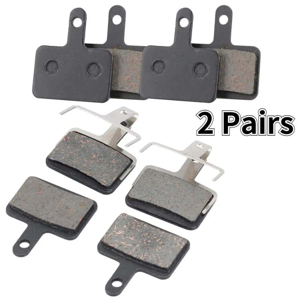 1/2 Pairs Resin Semi-Metallic Bicycle Brake Pads MTB Mountain Bike Black Bike Cycling Part Universal Durable Ceramics Disc