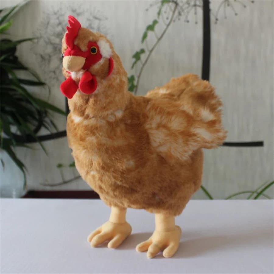 Hen High Fidelity Anime Cute Rooster Plushie Cock peluche animali realistici simulazione peluche regali per bambini