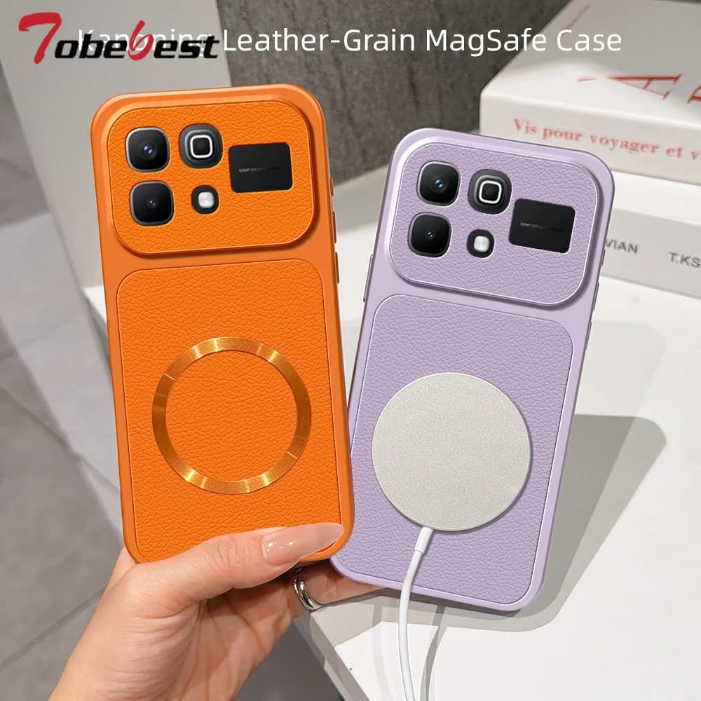 Candy PU Lambskin For Magsafe Wireless Charging Case For infinix Note 60 Ultra 50 50S 50X 40 Pro Plus 30 Edge 4G 5G Soft Cover