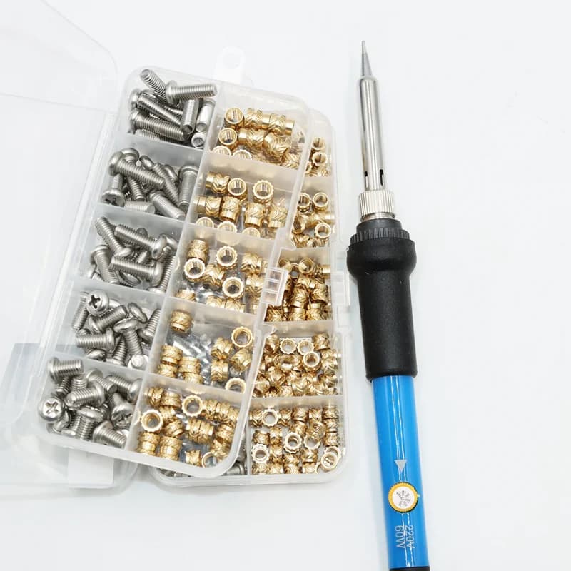 M2 M3 M4 Set di calore Inserto Stampa 3D Punta per saldatore Vite per macchina e inserti filettati in ottone Kit di strumenti per bulloni dado Computer da gioco