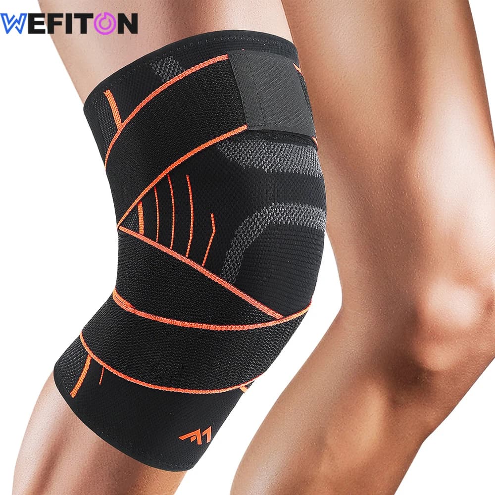 1 pezzo di ginocchiera a compressione: tutore di supporto per ginocchio regolabile per uomini e donne, artrite, dolori articolari, ideale per la corsa, il fitness