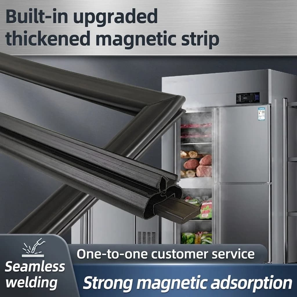 5M Custom Commercial Cooler Refrigerator Door Seal Strip Magnetic PVC Gasket Replacement Chest Freezer Weatherstrip Tape