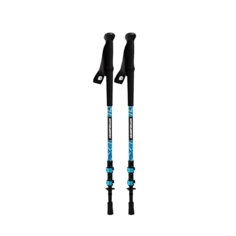Bastoncini da Trekking Strider X in Fibra di Carbonio, Regolabili e Leggeri con Chiusura Rapida, Compatti per Escursionismo, Campeggio e Trekking
