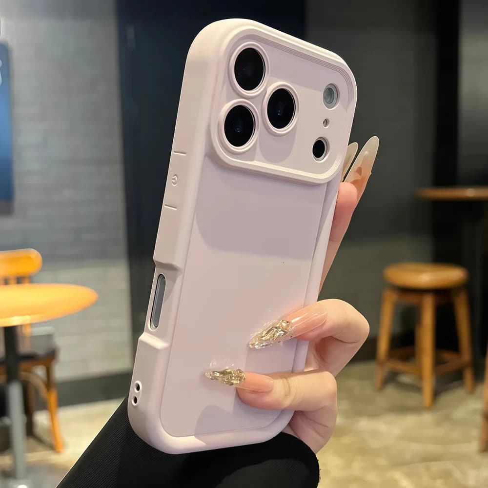 Solid Color Heavyweight Phone Case For iPhone 18 17 16 15 14 13 12 11 Pro Max 17E 16 Plus X Shockproof Matte Silicone Soft Funda