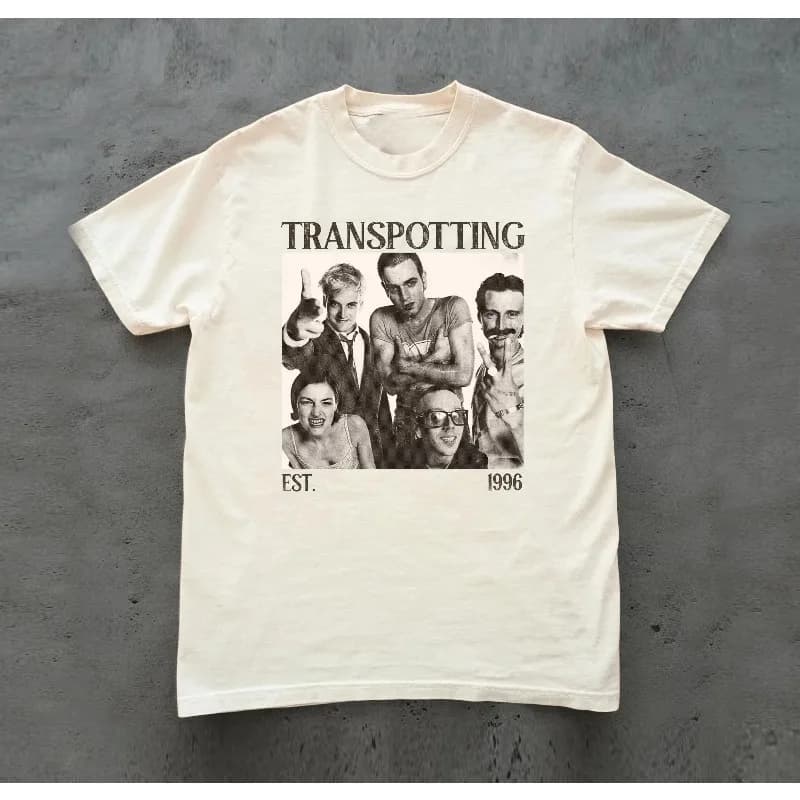 Train Guessing Retro T-shirt Summer New Style Unisex Retro Casual Fashion T-shirt