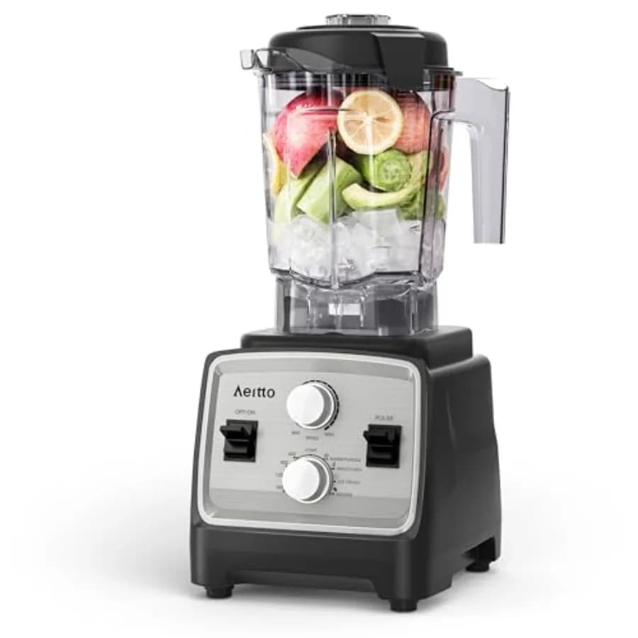 Professional Kitchen Blender 1800W with 68 Oz Large Container, 2-in-1 Blender Combo, BPA-Free Bench Electrodomestic for Frullati
