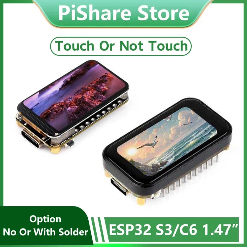 ESP32 C6 ST7789 1.47 Inch LCD Touch Screen Display for Arduino WiFi6/LVGL/HMI Onborad