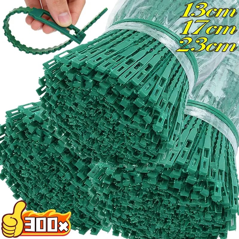 Anelli di Supporto per Piante Verdi Riutilizzabili da 13/17/23cm, Fascette Autobloccanti Regolabili per Viti, Alberi e Arbusti