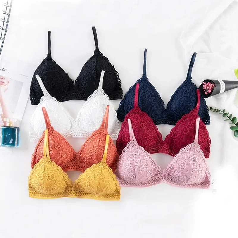 Reggiseni da donna Comfort Sport Bralette intimo Sexy Lingerie senza cuciture pizzo Backless reggiseno Push Up corsetti Top con coppe Ropa Mujer