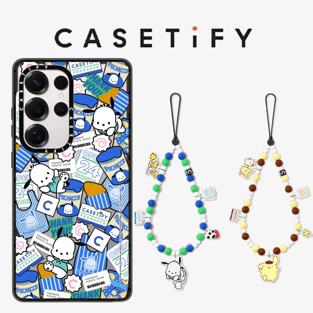CASETiFY Serie Personaggi Sanrio, Custodia Magnetica Antiurto per Samsung Galaxy S23 S24 S25 S26+ Ultra Plus con Cordino Charm