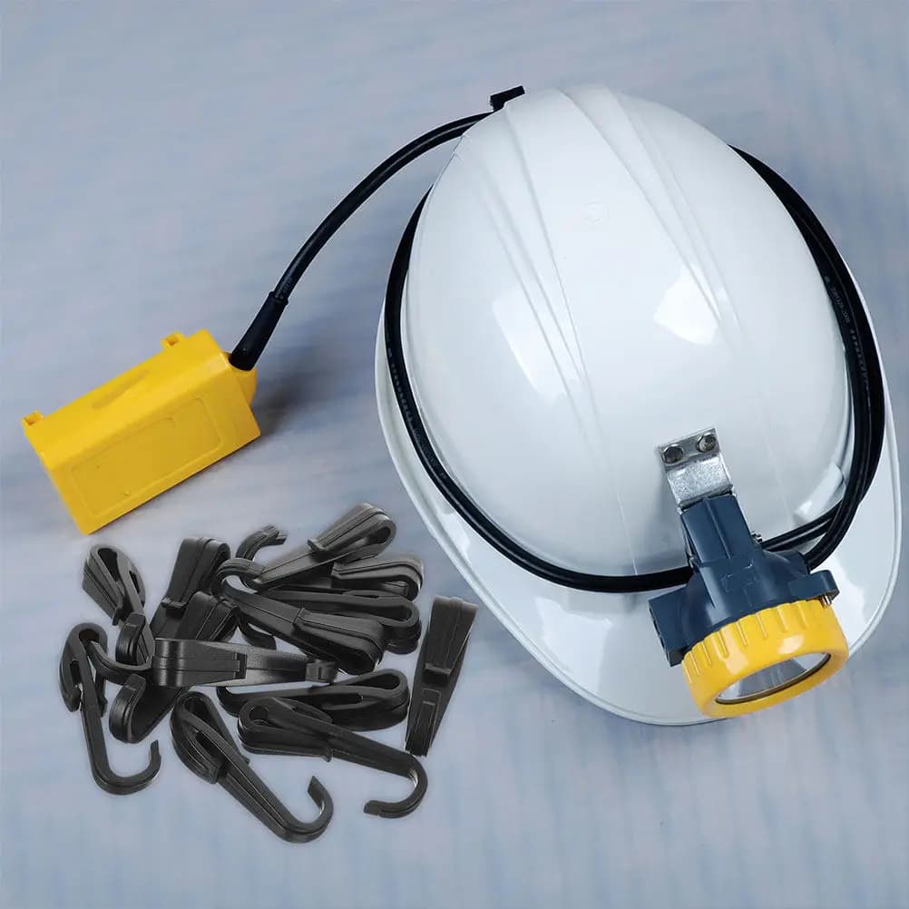 20-piece headlight clip for mounting on helmet, compact, lightweight, safe, for construction equipment