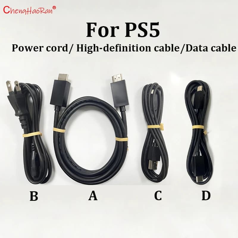 ChengHaoRan 1PC For PS5 Game Controller Host Charging Cable C-type USB HDMI High-Definition Video Connection Cable Power Cord