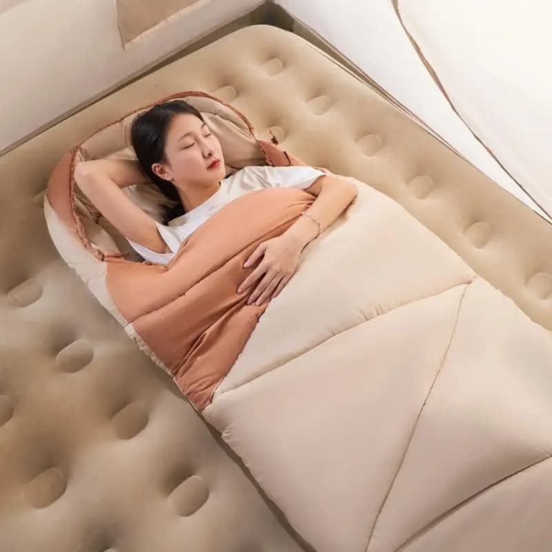 Comfortable camping sleeping bag Type envelope Cotton sleeping bag with shoulder bag Lightweight baby nap keep warm cover for sleeping