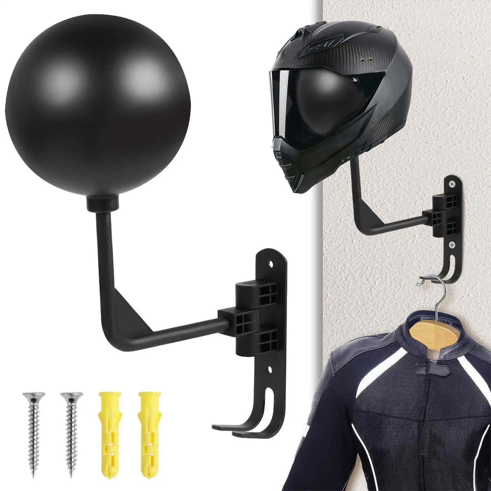Accessori moto Portacasco a parete con ganci per la casa, camere da letto, soggiorno, garage, cappelli, abbigliamento sportivo