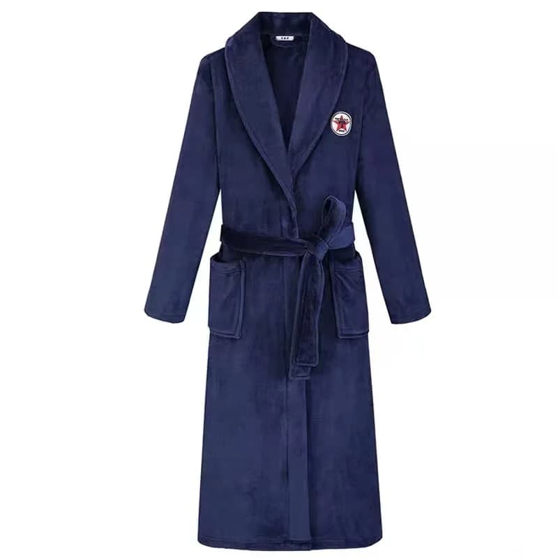 Flanella ispessita Uomo Accappatoio Indumenti da notte Autunno Inverno Caldo pile di corallo Accappatoio Abito da notte Allentato Casual Abbigliamento per la casa Pigiama