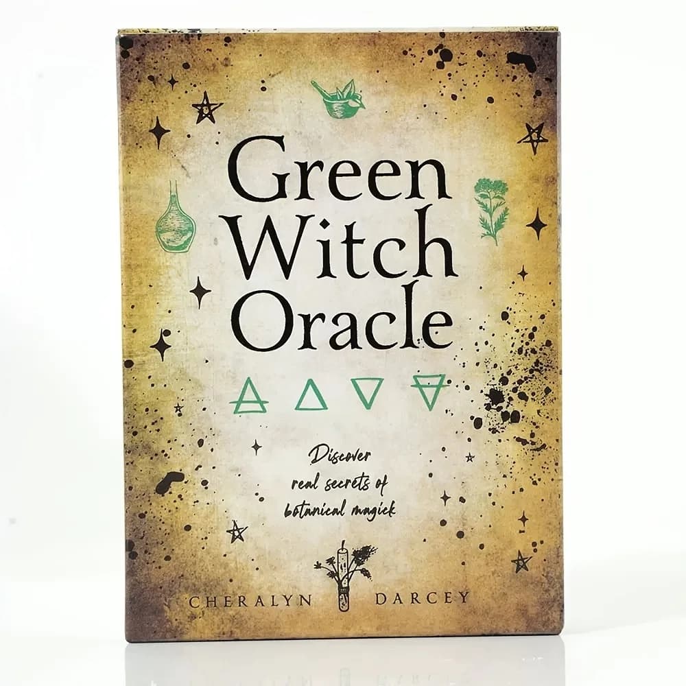 Carte Oracle con temi di streghe verdi, giochi di tarocchi per la divinazione e divertenti giochi di carte
